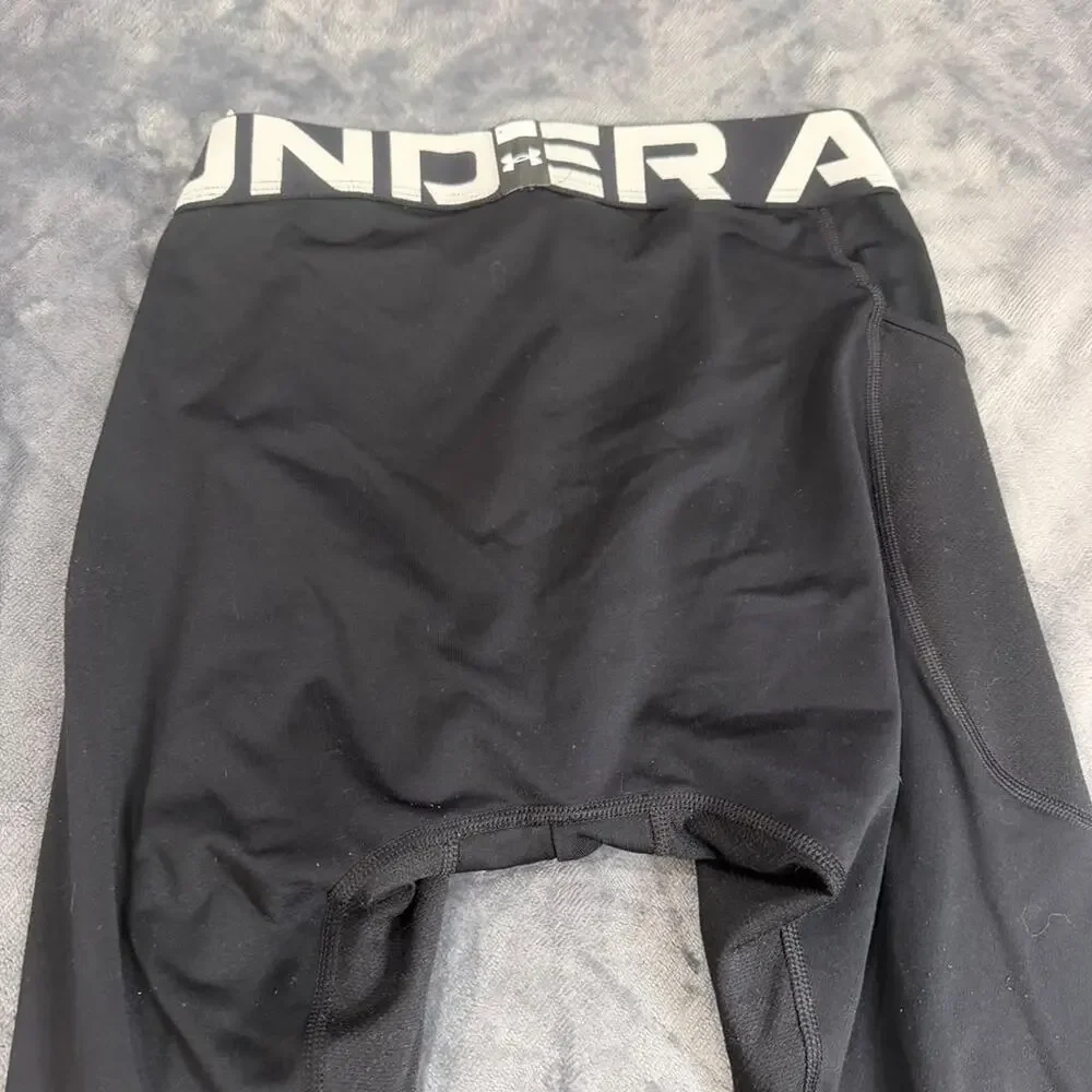 Mens Under Armour Cold Gear Black Spandex Tights Compression Pants Sz S